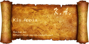 Kis Appia névjegykártya